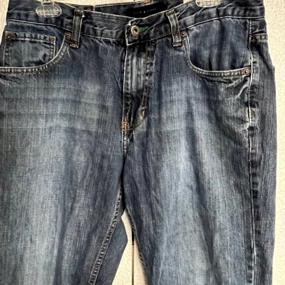 Vintage Tommy‎ Hilfiger Men 34 X 32 Relaxed Fit Blue Denim Medium Wash Jeans - Picture 2 of 7